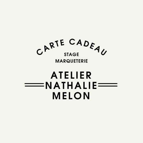 Carte cadeau pour un stage de marqueterie bois proposé par Atelier Nathalie Melon à Nancy.