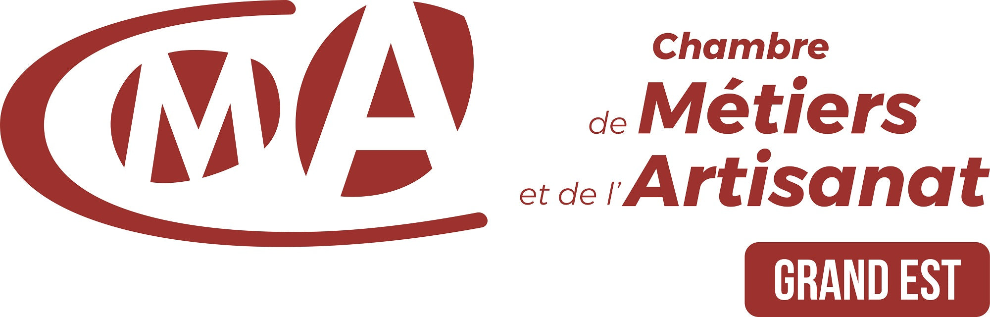 Logo de la Chambre de Métiers et de l'Artisanat – Grand Est, soutien aux artisans et métiers d’art de la région.