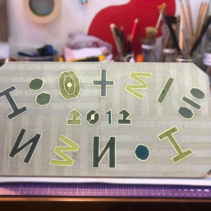 Projet personnel en marqueterie bois réalisé pendant un stage à l’Atelier Nathalie Melon à Nancy